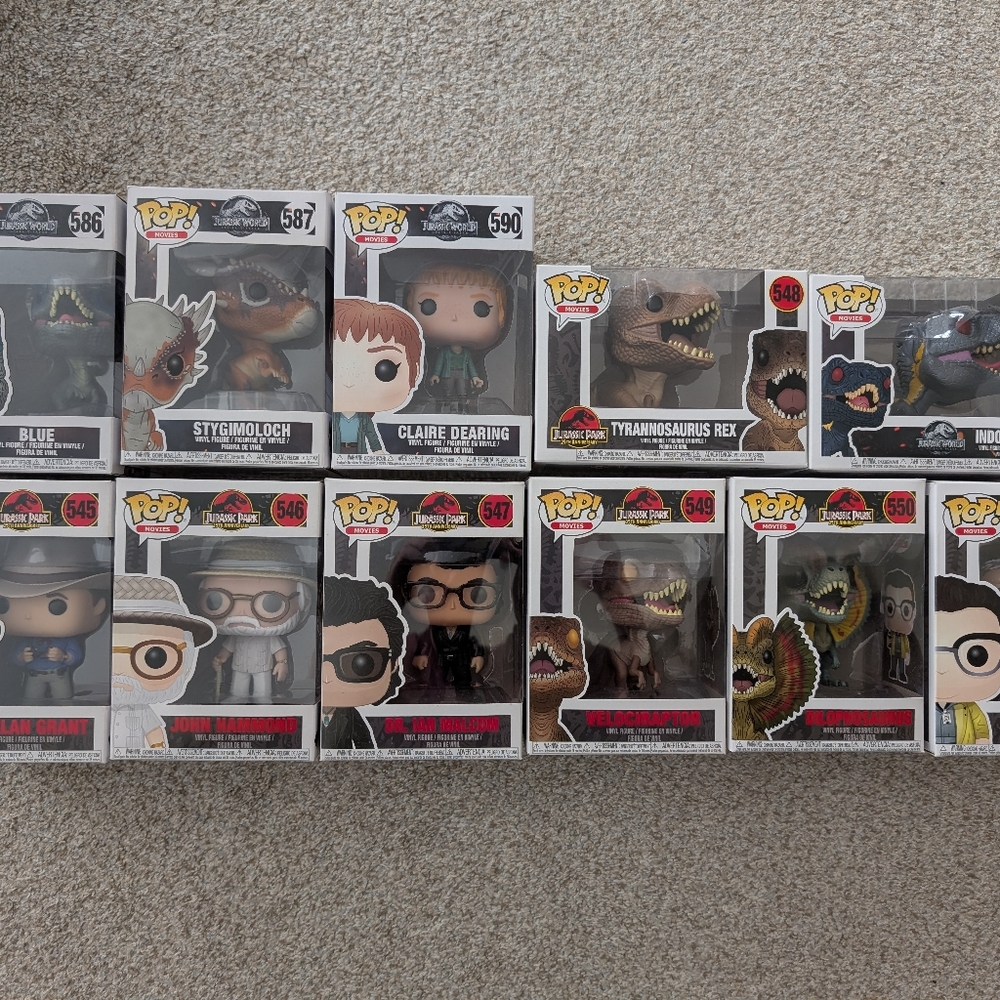 Funko Pop Jurassic Park/World Vinyl Figures Set
